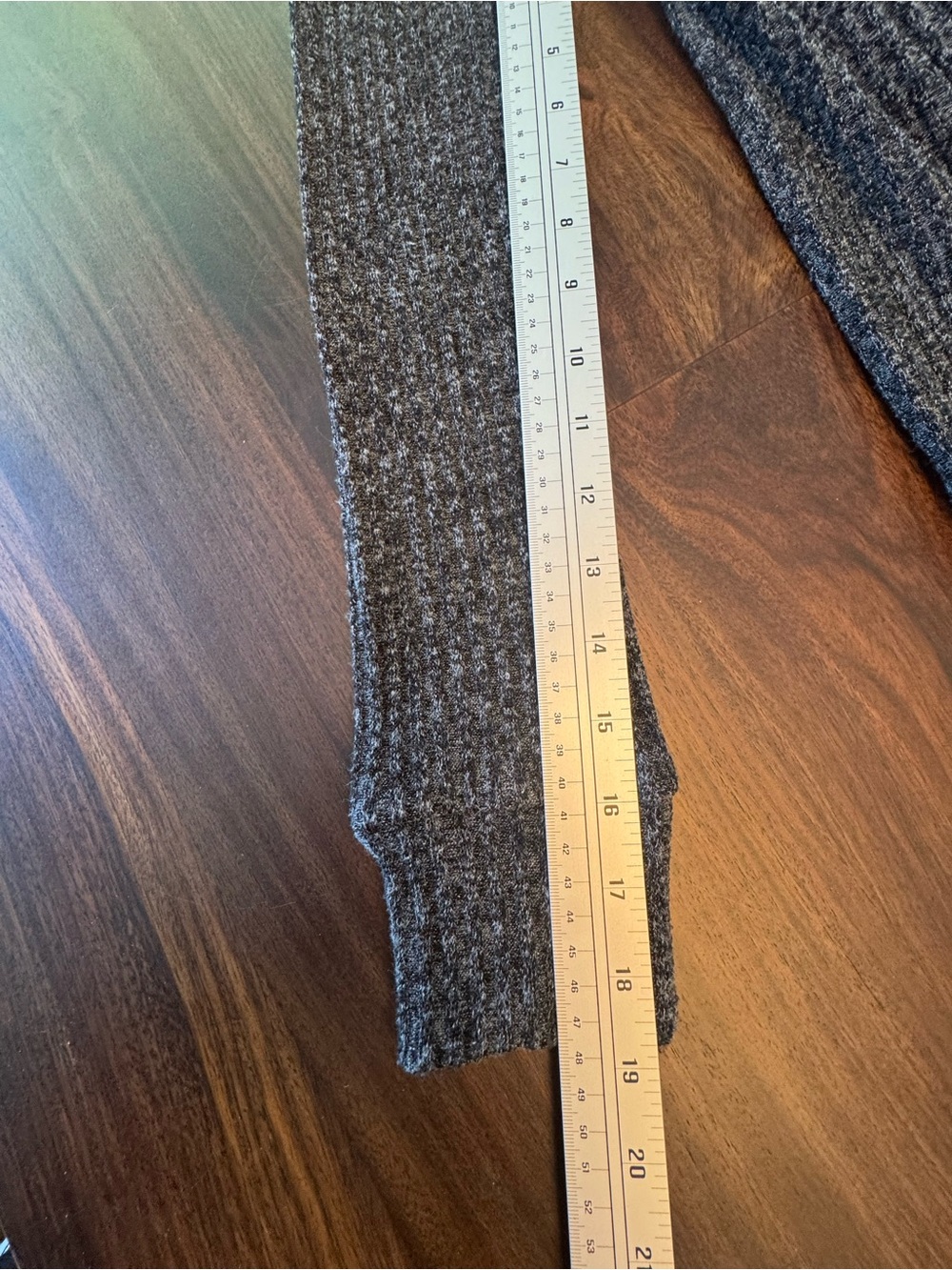 Veronica M Charcoal Gray Ribbed Open Front Long Cardigan S - Picture 6 of 7
